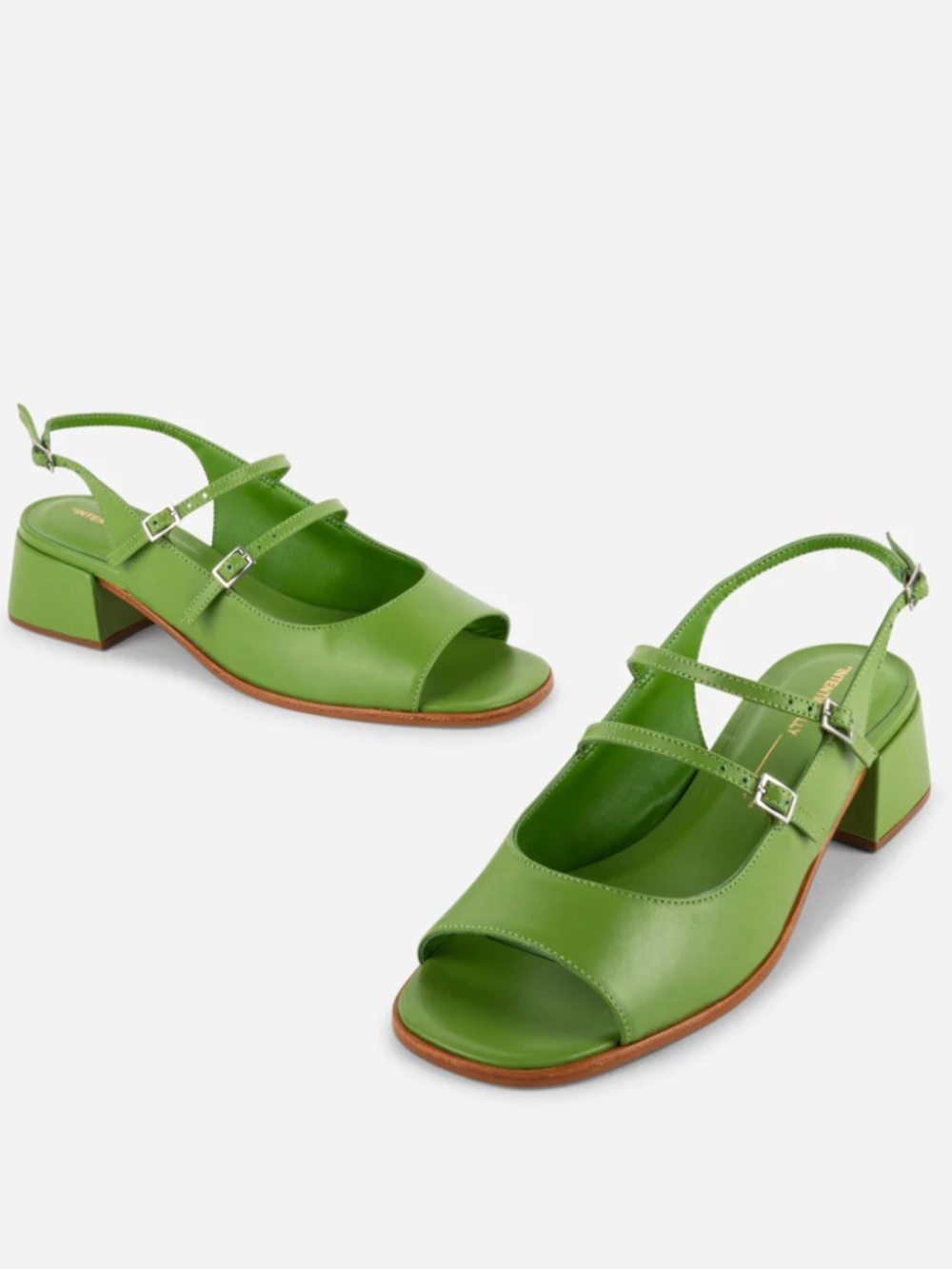 Intentionally Blank Peaches Slingback Leather Sandals